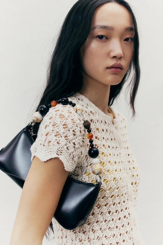 Beaded-Strap Shoulder Bag