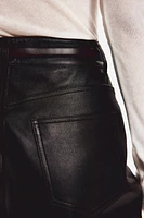Straight Leather Pants