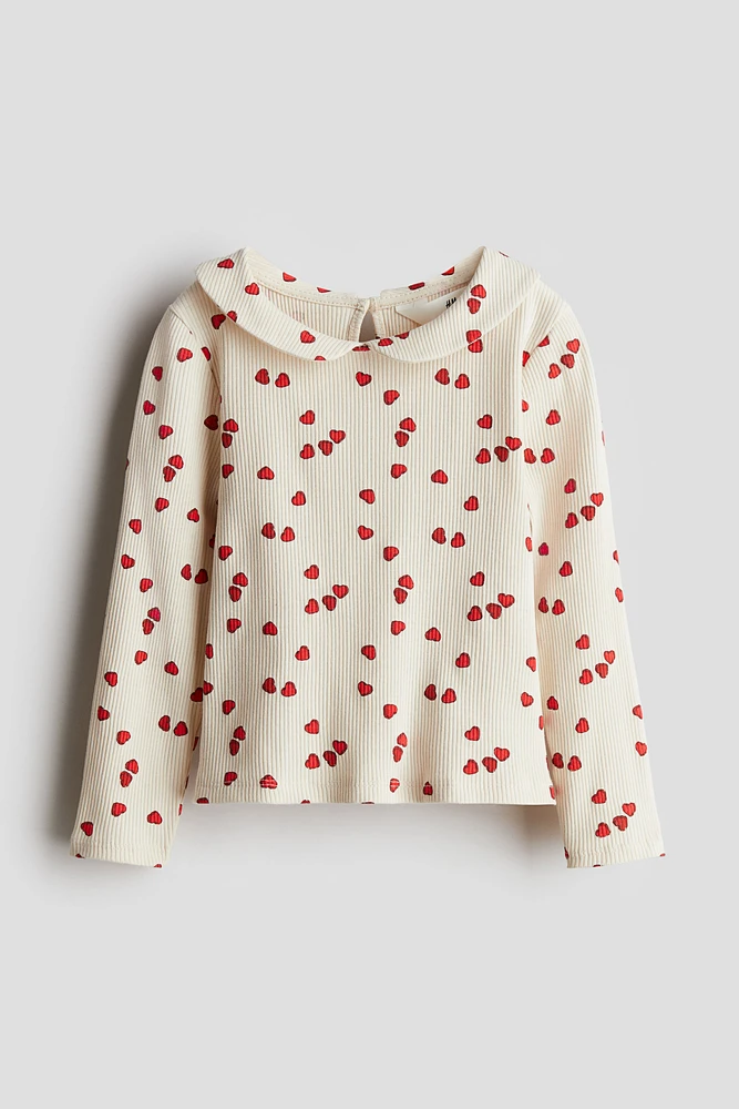 Jersey Top with Collar