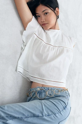 Blouse à manches volant