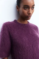 Mohair-blend Knit Top