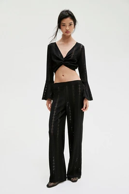 Lace Jersey Pants