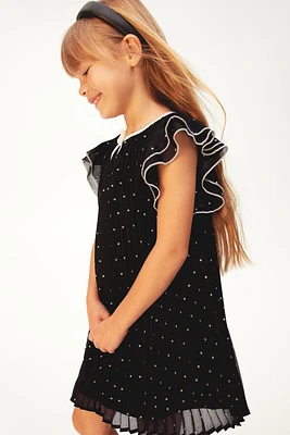 Pleated A-line Dress