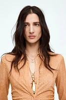 Ruched Mesh Shirt
