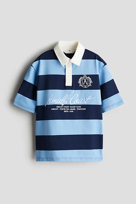 Text-Motif Polo Shirt