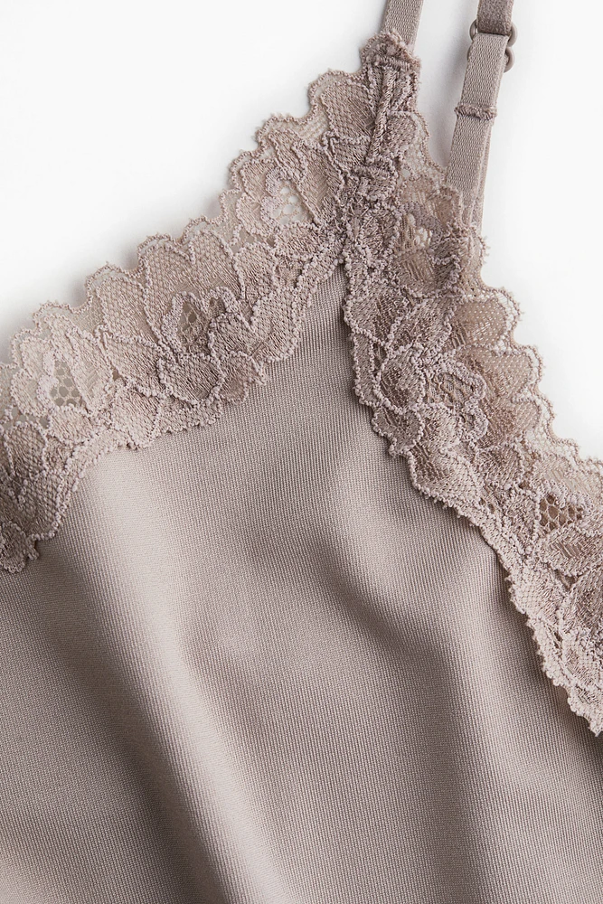 Lace-Trimmed Microfiber Nightgown