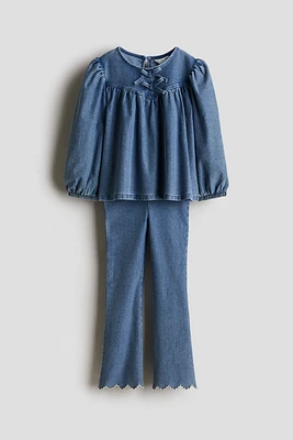 2-piece Denim-Look Jersey Set