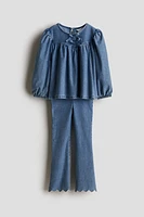 2-piece Denim-Look Jersey Set