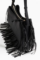 Fringe-Trimmed Shoulder Bag