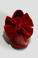 Ballerines avec boucle en velours