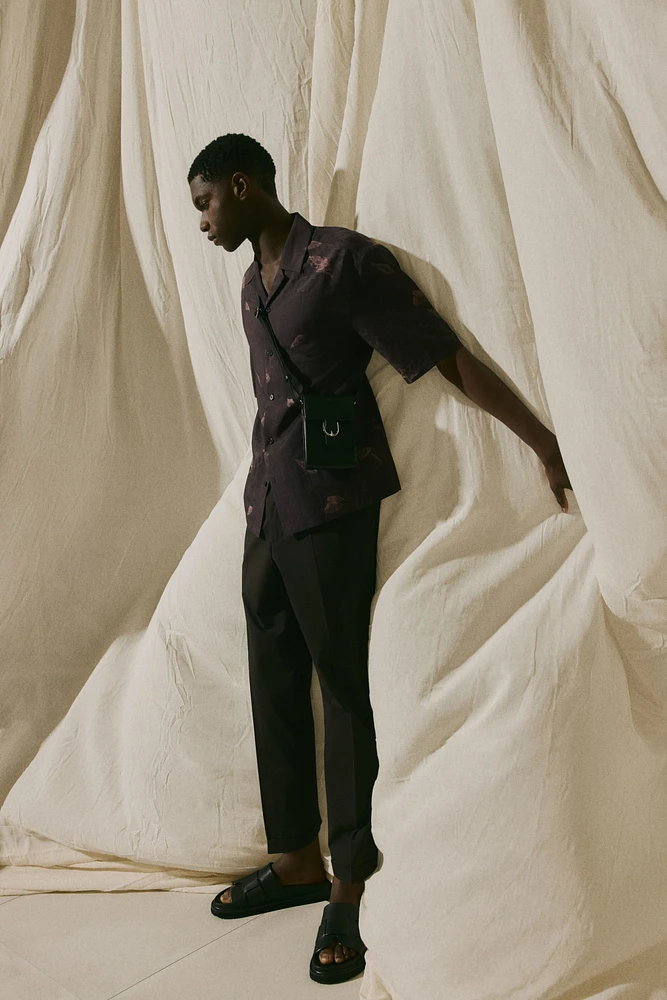 Chemise classique en lyocell mélangé