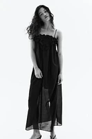 Lace-Trimmed Slip Dress