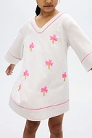 Sequined Linen-Blend Dress