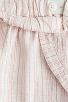 Ruffled Linen-Blend Shorts