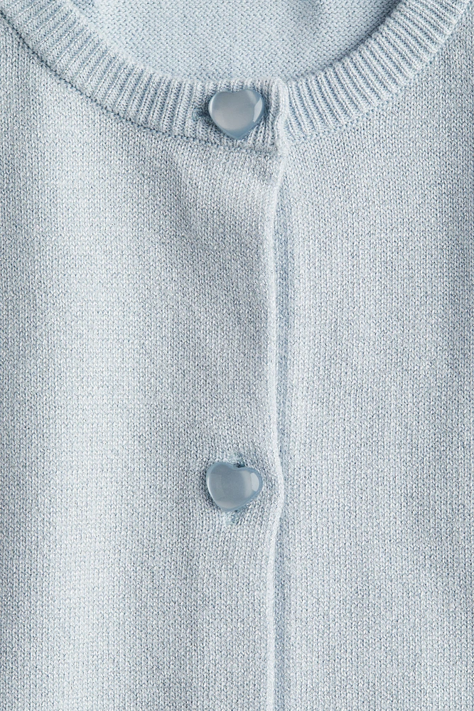 Fine-Knit Glittery Cardigan