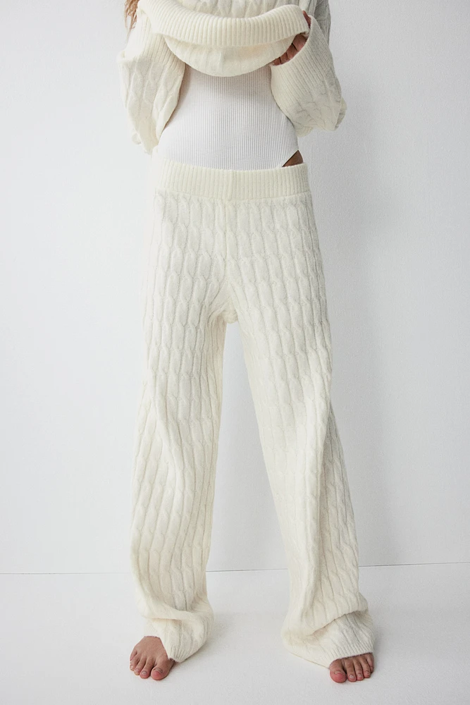Cable-knit Pants