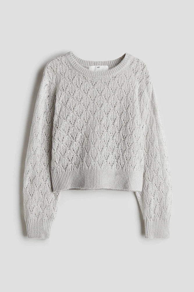 Pointelle-Knit Sweater