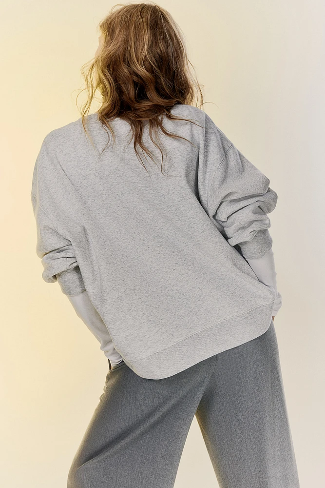 Sweatshirt with Text Motif
