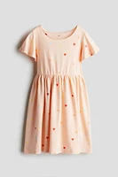 Flutter-Sleeved Cotton Dress