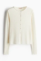 Rib-knit Cardigan