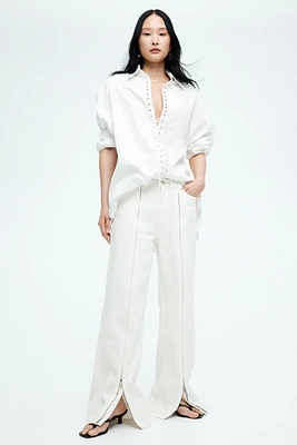 Zip-Front Jeans