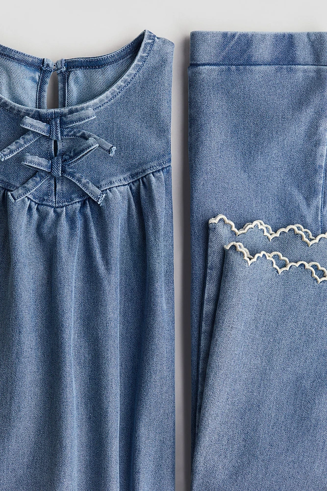 2-piece Denim-Look Jersey Set