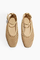 Perforated Leather Ballet Flats