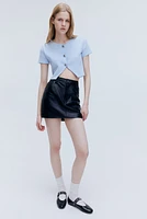 Short-Sleeved Jersey Cardigan
