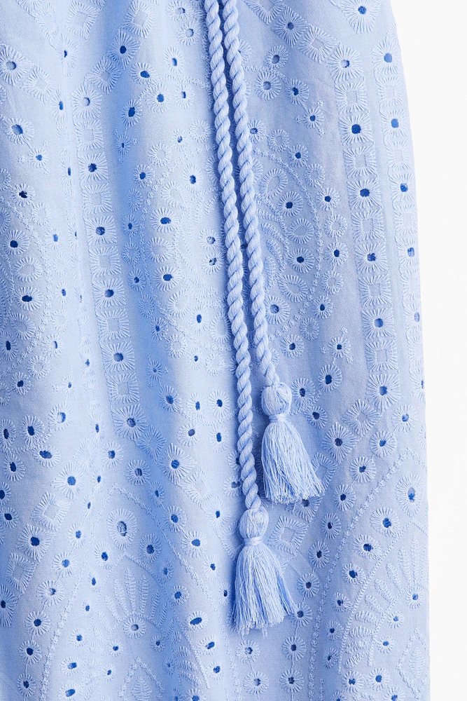 Eyelet Embroidered Shirt Dress