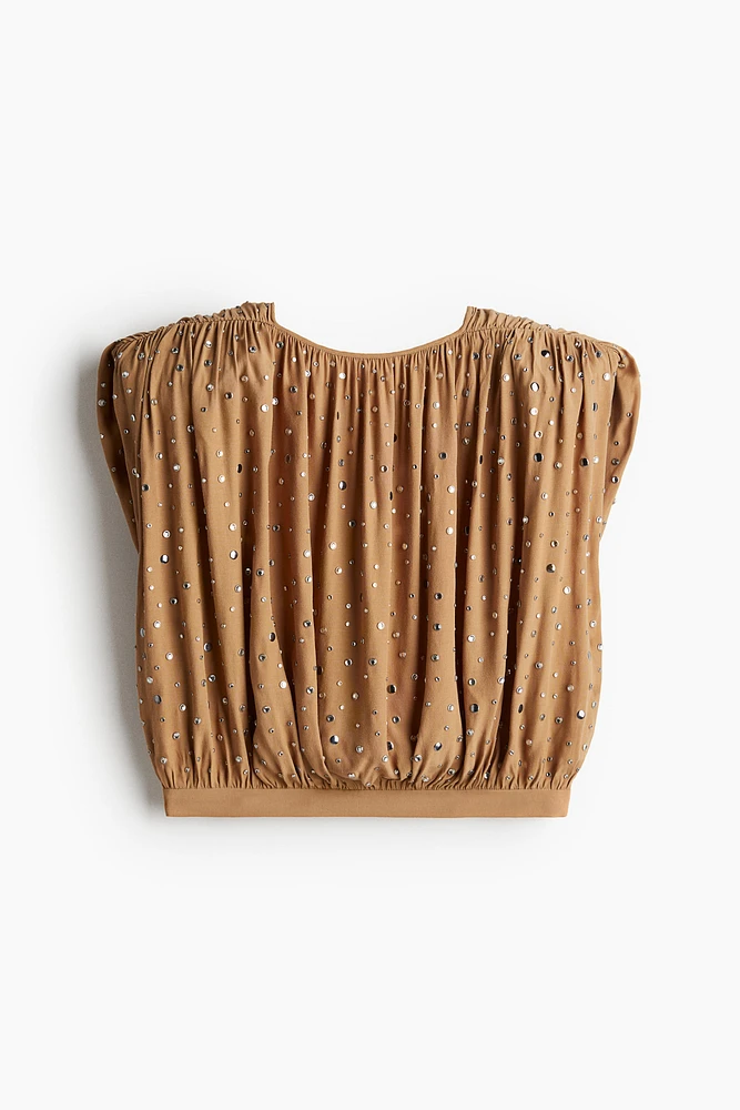 Rhinestone-Embellished Top
