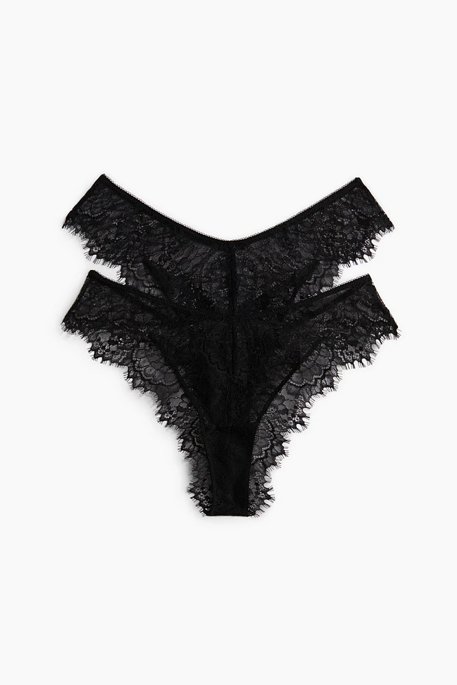 2-Pack Lace Brazilian Briefs
