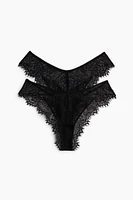 2-Pack Lace Brazilian Briefs