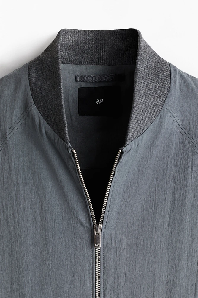 Blouson d'aviateur coupe classique lyocell mélangé