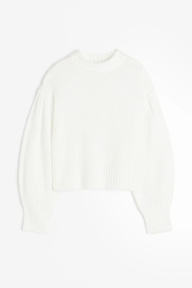 Balloon-sleeved Sweater