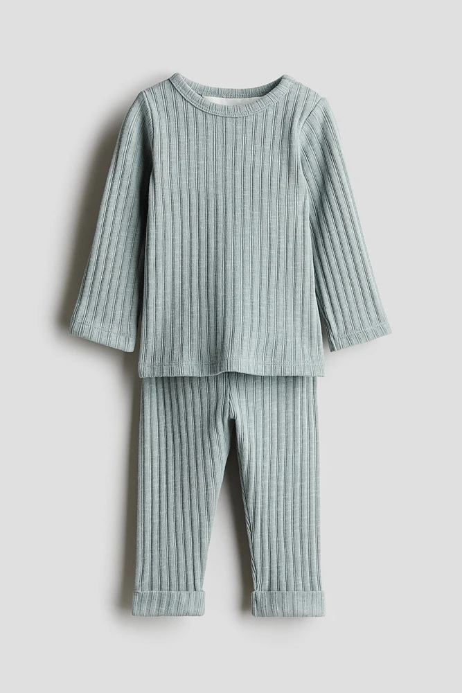 2-piece Ribbed Jersey Set