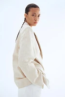 Linen-Blend Blazer