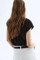 Band-Collar Blouse