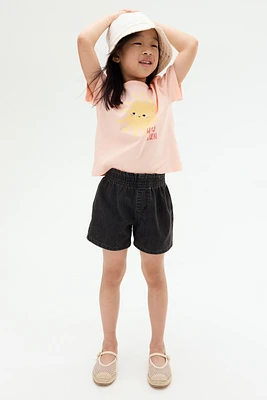 Loose Fit Denim Shorts