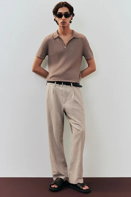 Relaxed-Fit Linen-Blend Pants