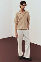 Regular-Fit Textured-Knit Resort Shirt