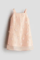 Appliquéd organza dress