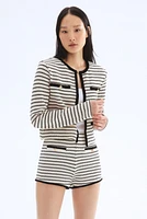 Textured-Knit Cardigan