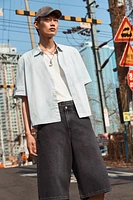 Super-Baggy Denim Shorts