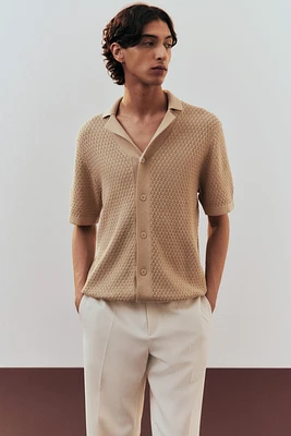 Regular-Fit Textured-Knit Resort Shirt