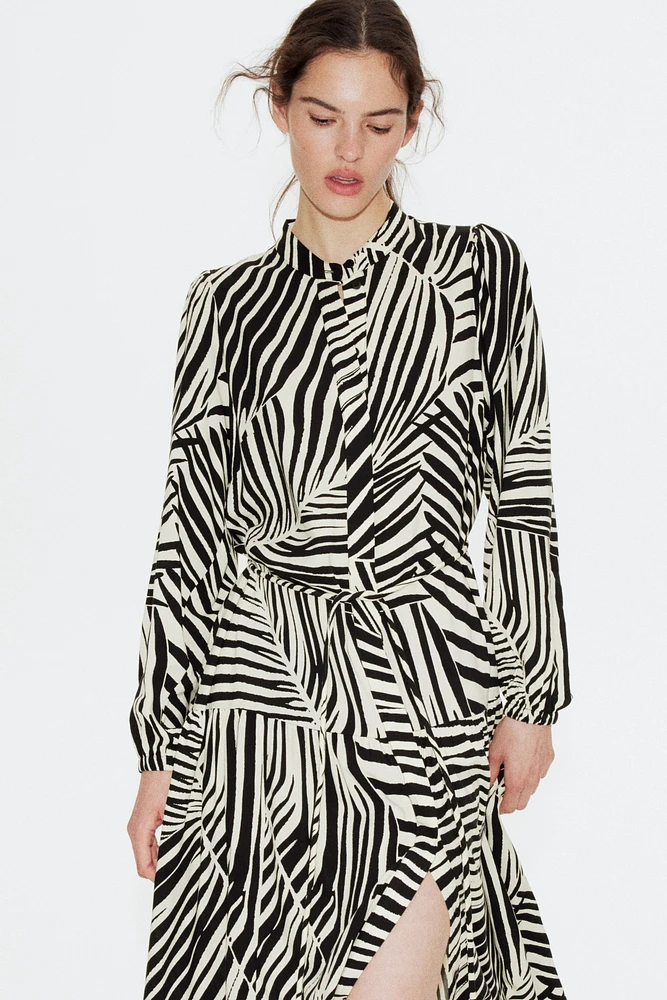 Long Puff-Sleeved Dress