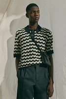Regular-Fit Pointelle-Knit Polo Shirt