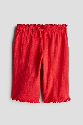 Textured Cotton Pants