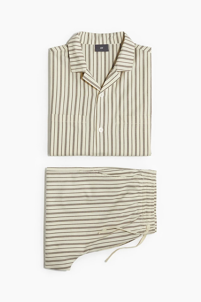 Cotton Pajama Shirt and Shorts