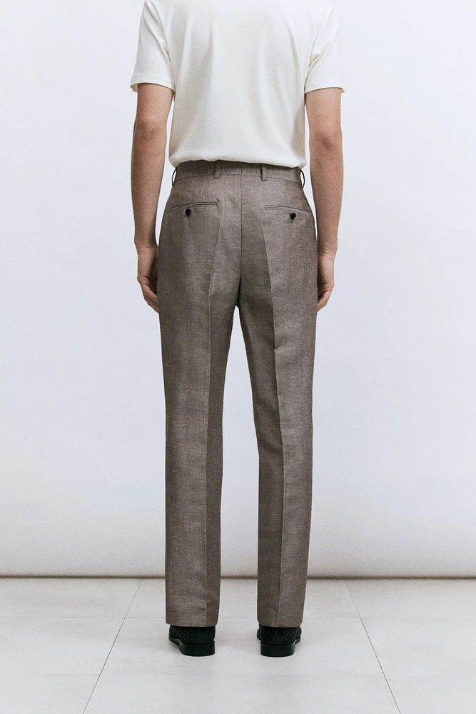 Slim Fit Wool-Blend Suit Pants