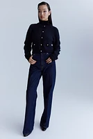 Bouclé-Knit Cardigan